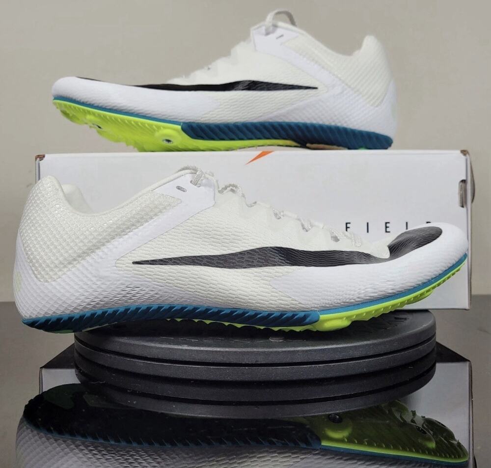 New Men's Nike Zoom Rival Sprint Track White Black FZ9663-102 8.5